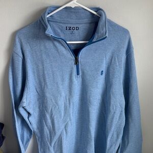 Izod Men's Light Blue Zip-Up Sweater